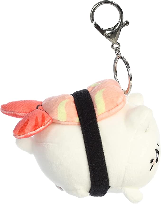 Aurora - Tasty Peach - 3.5" Shrimp Sushi Meowchi Keychain