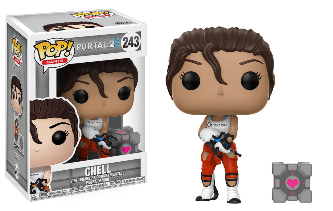 Funko Pop Games Portal Chell With Portal Gun Vinyl Action Figure