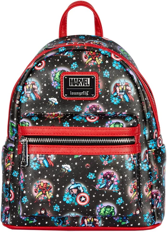 Mini Printed Backpack For Women, Faux Leather Purse With