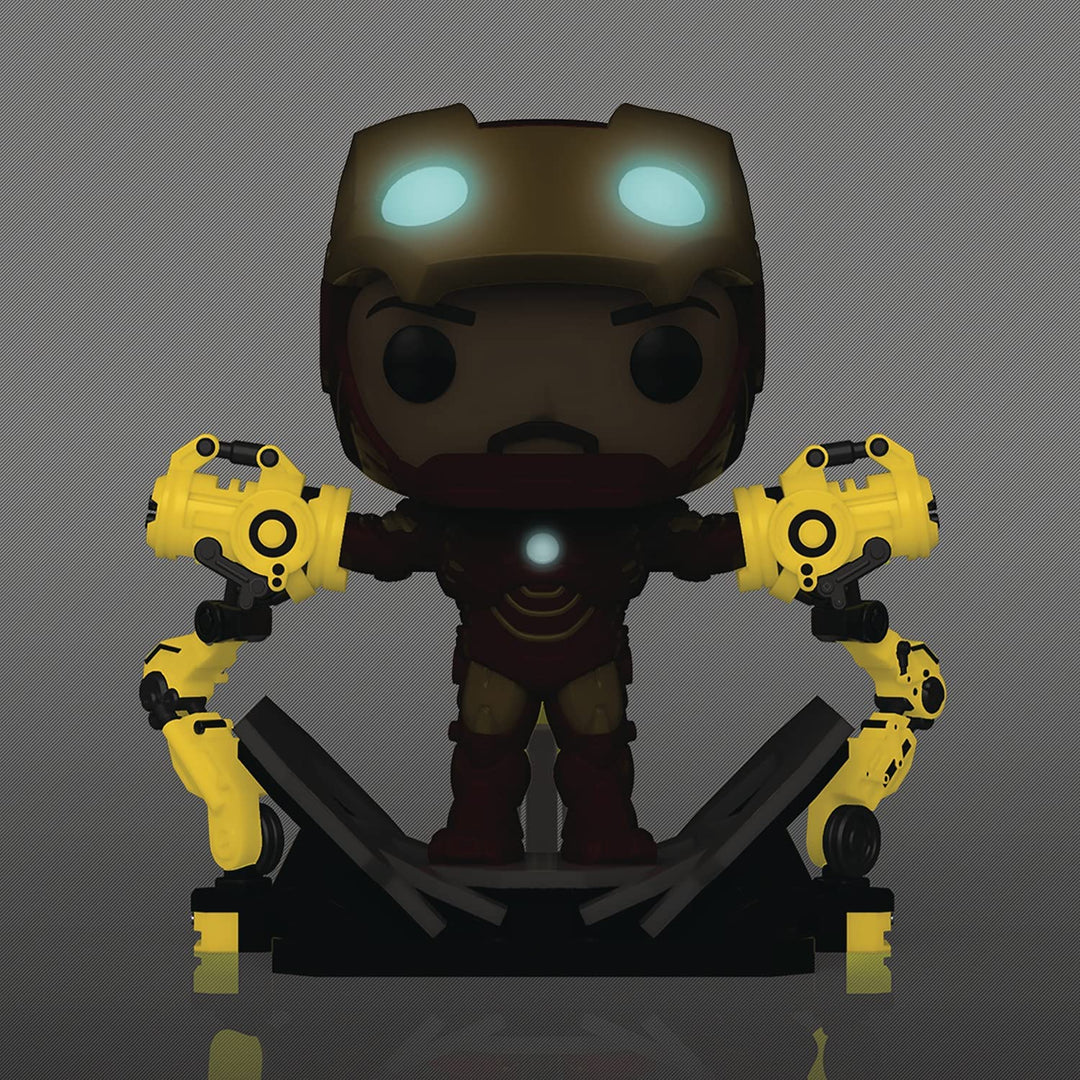 Funko Pop! Iron Man 2 MKIV with Gantry Glow-in-The-Dark Deluxe Vinyl Figure