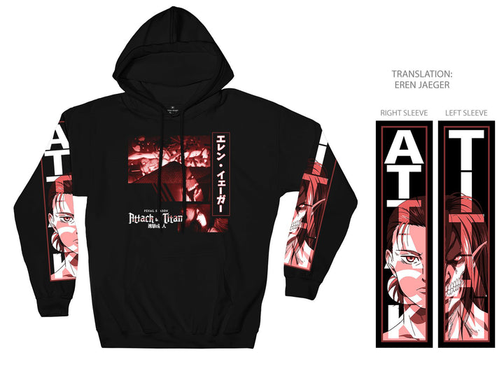 Attack On Titan Final Season Eren Yeager Titan Collage Licensed Adult Hoodie