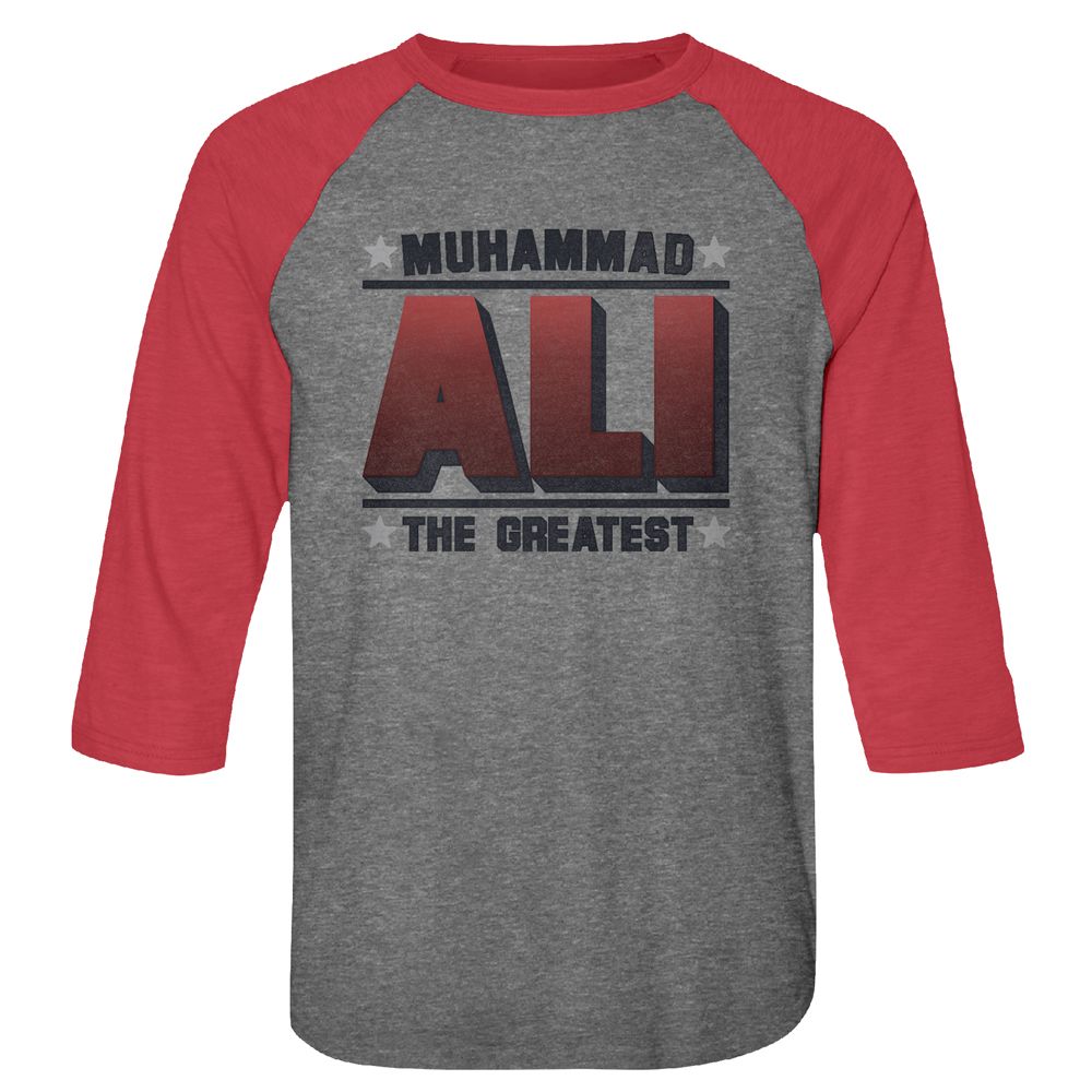 Muhammad Ali - Greatest - 3/4 Sleeve - Heather - Adult - Raglan Shirt