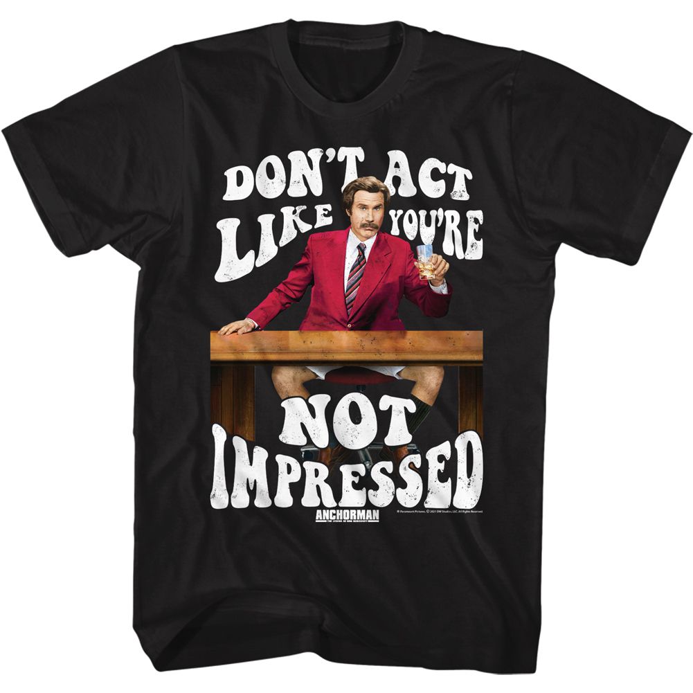 Anchorman - Not Impressed - Short Sleeve - Adult - T-Shirt