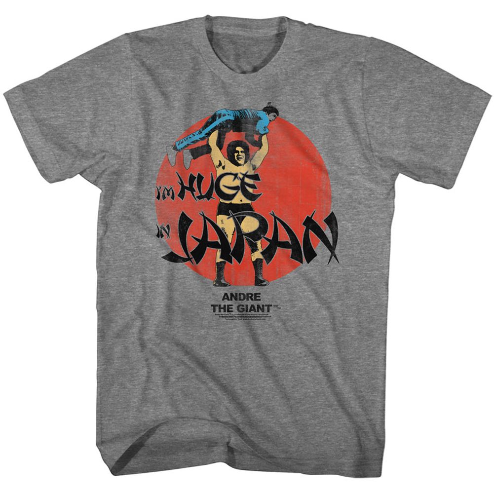 Andre The Giant - Huge 3 - Short Sleeve - Heather - Adult - T-Shirt