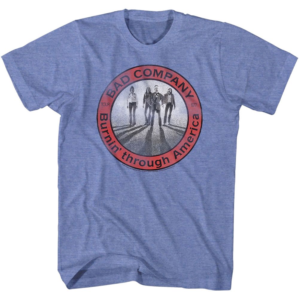 Bad Company - Burning Circle - Short Sleeve - Heather - Adult - T-Shirt