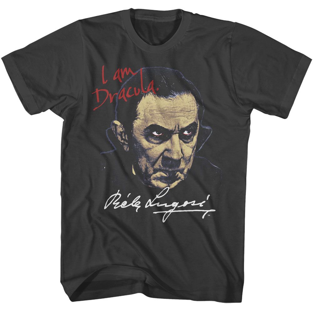 Bela Lugosi I Am Dracula Smoke Solid Adult Short Sleeve T-Shirt