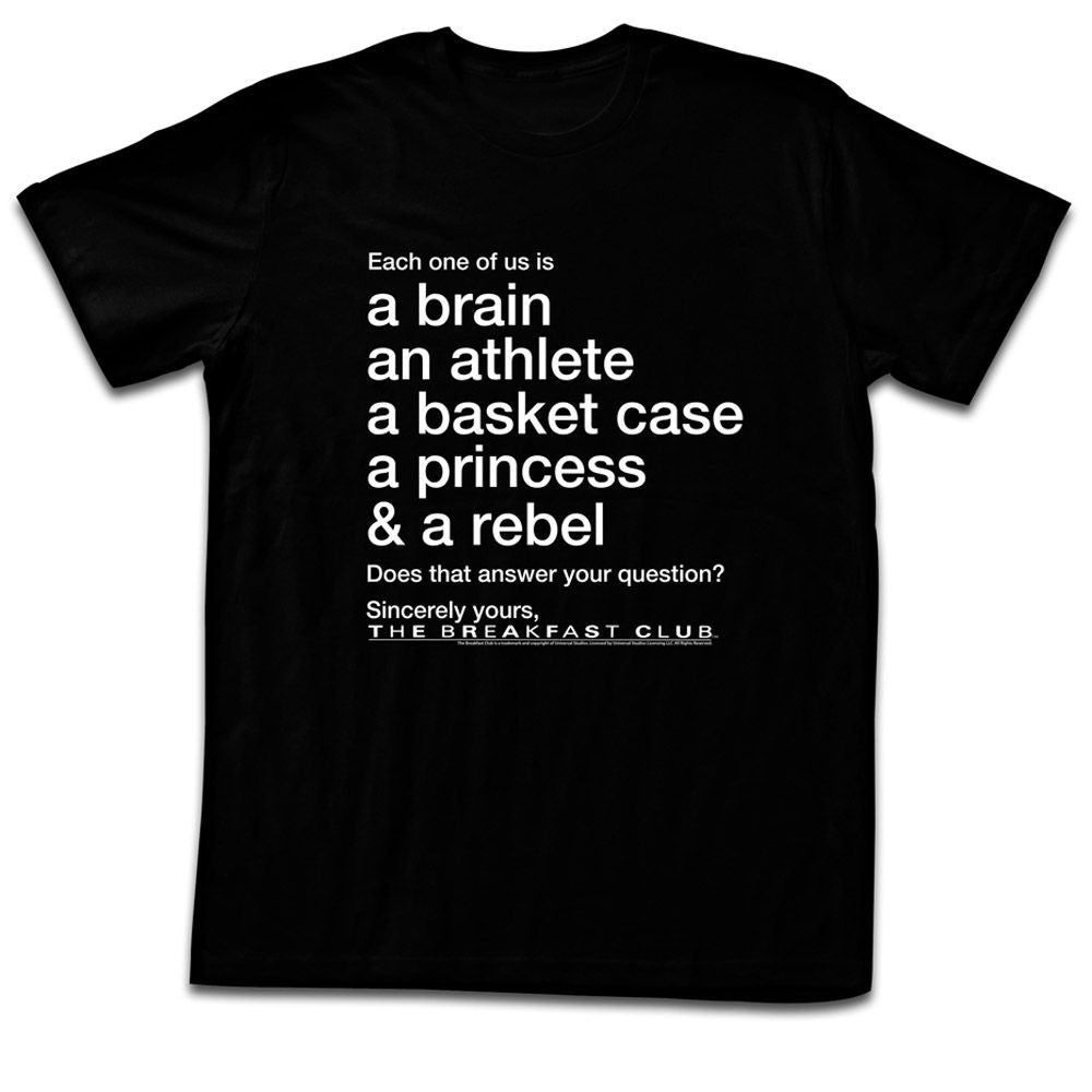 Breakfast Club - Question - Short Sleeve - Adult - T-Shirt