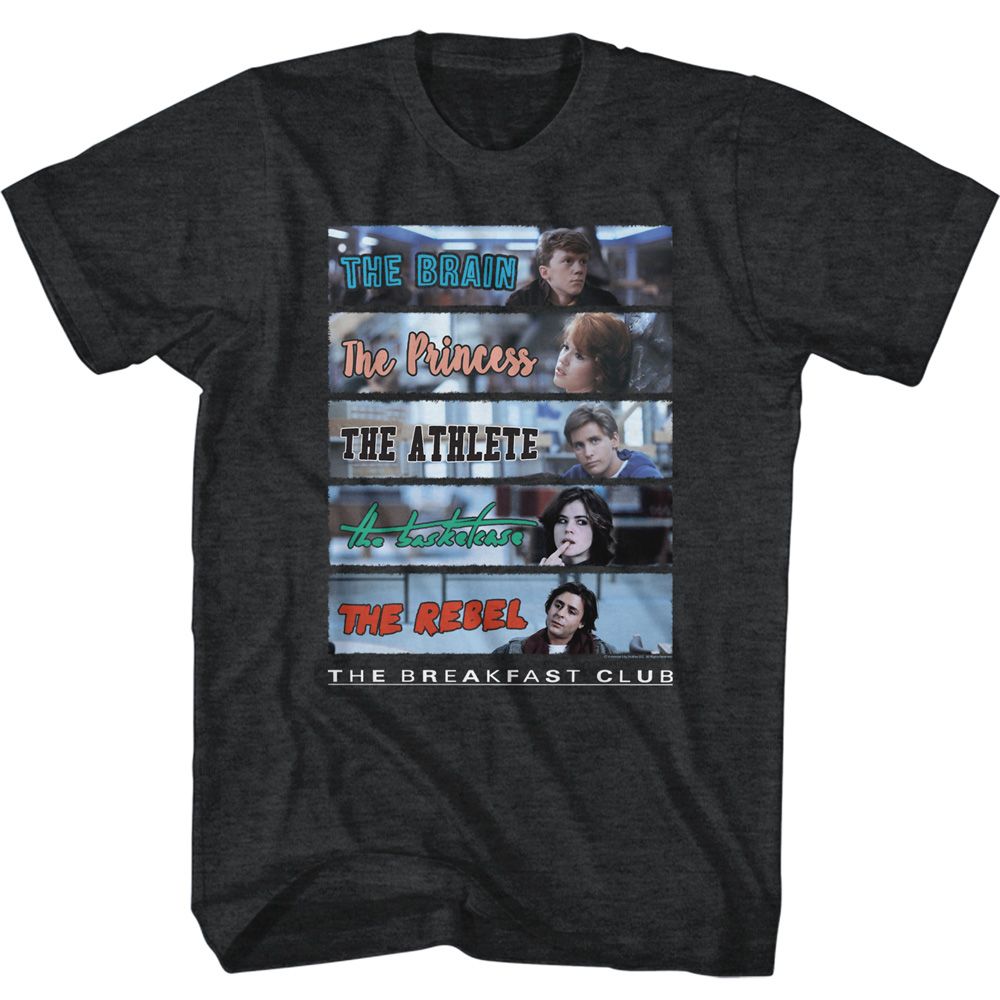 Breakfast Club - Character Rectangles - Short Sleeve - Heather - Adult - T-Shirt