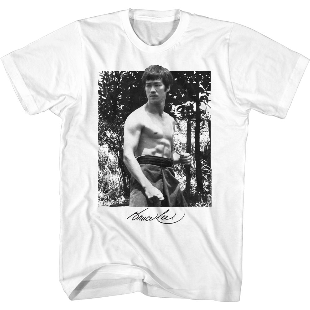 Bruce Lee - Black & White Bruce Photo - Short Sleeve - Adult - T-Shirt