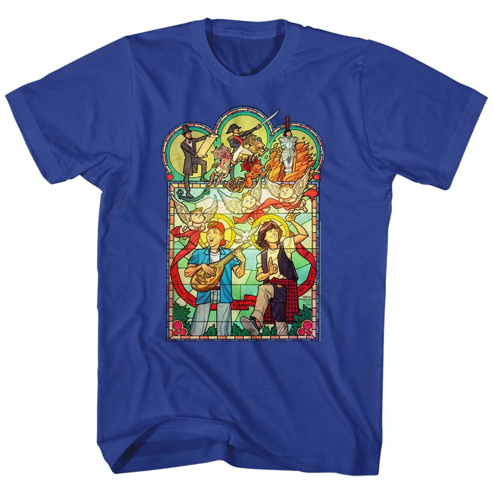 Bill And Ted - Stained Glass - Short Sleeve - Adult - T-Shirt