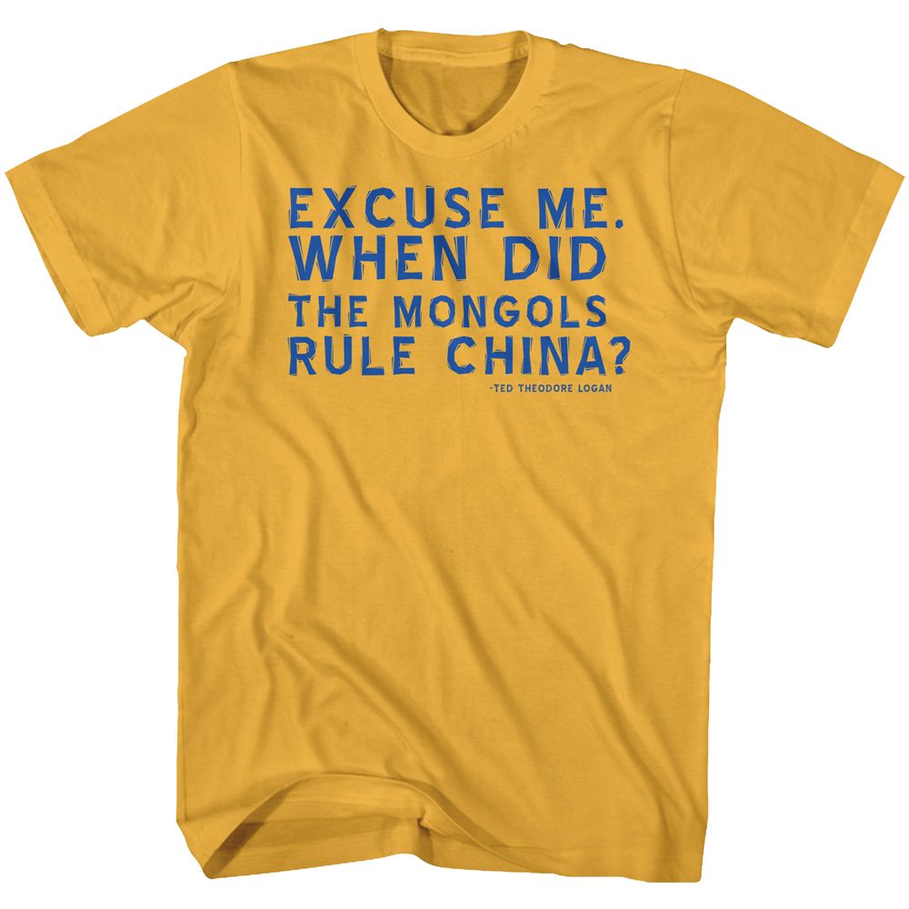 Bill And Ted - Excuses - Short Sleeve - Adult - T-Shirt