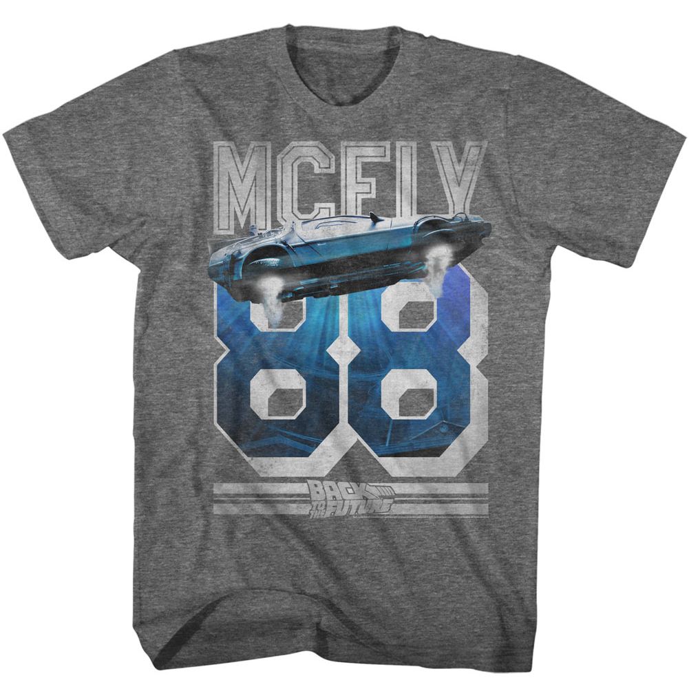 Back To The Future - Mcfly 88 - Short Sleeve - Heather - Adult - T-Shirt