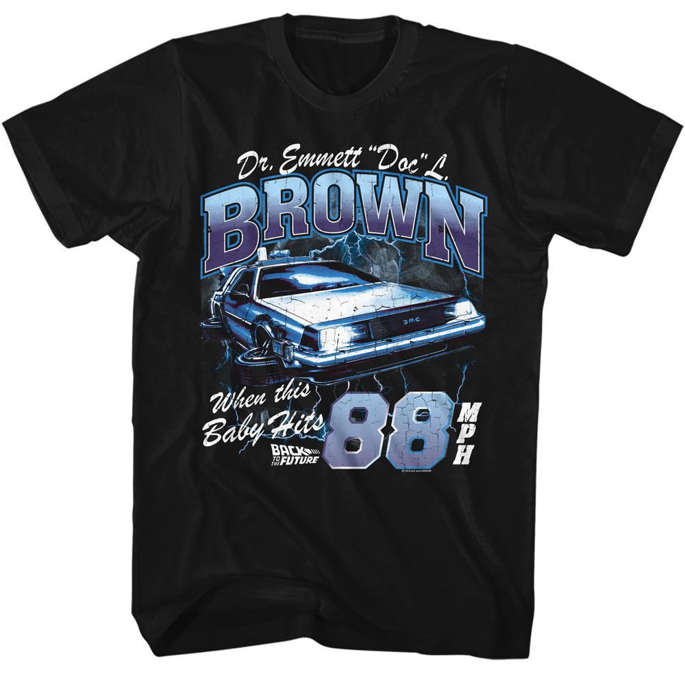 Back To The Future - Doc Brown Lightning - Short Sleeve - Adult - T-Shirt