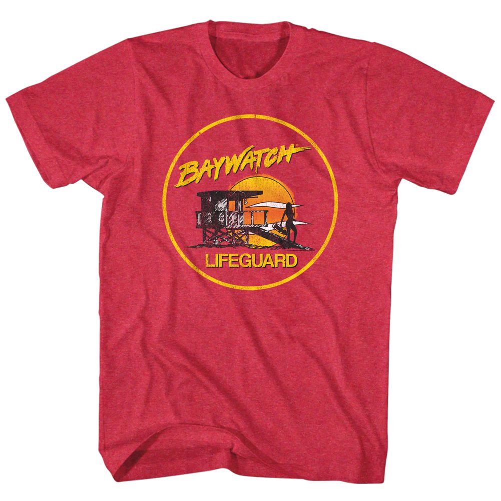 Baywatch - Lifeguard - Short Sleeve - Heather - Adult - T-Shirt