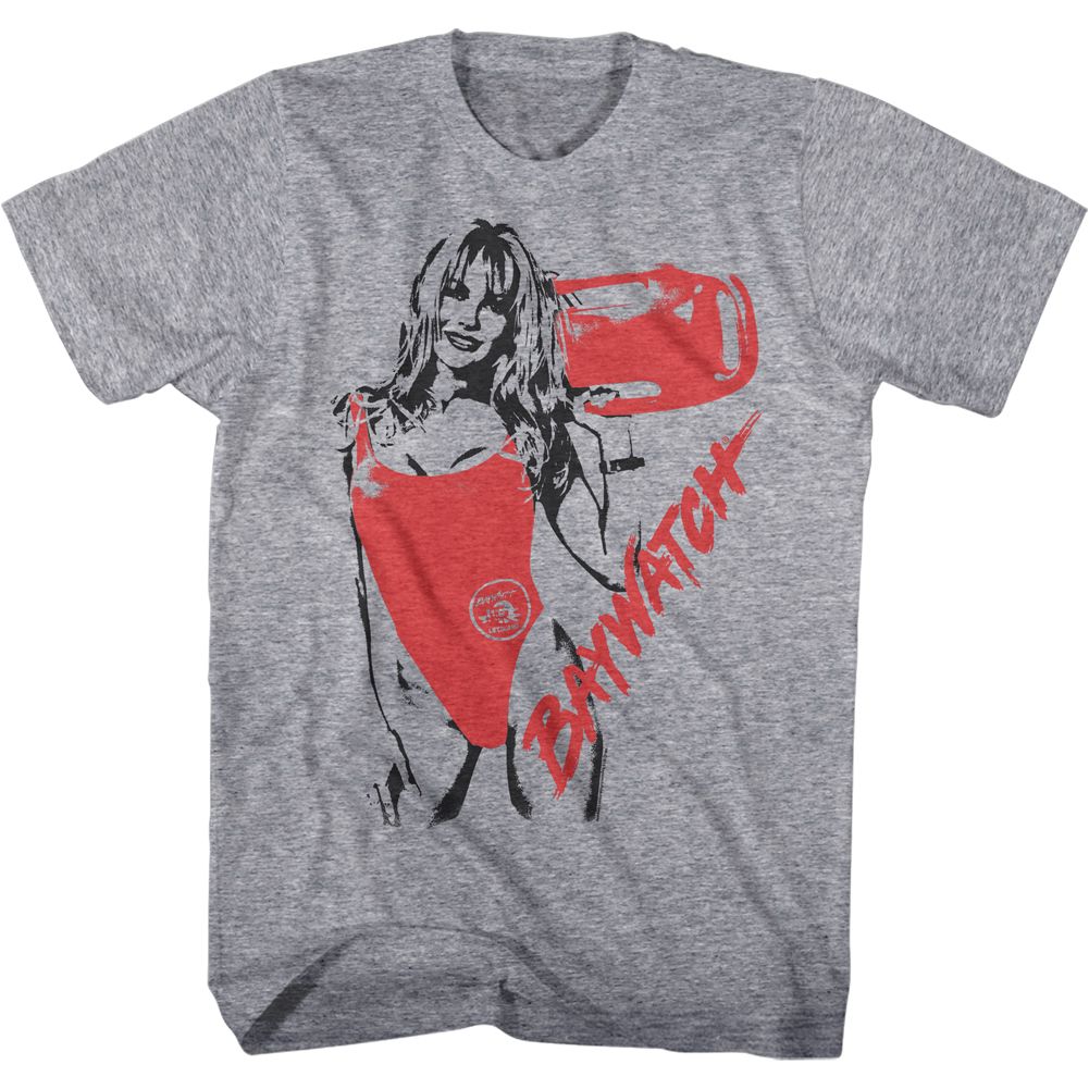 Baywatch - Two Tone - Short Sleeve - Heather - Adult - T-Shirt
