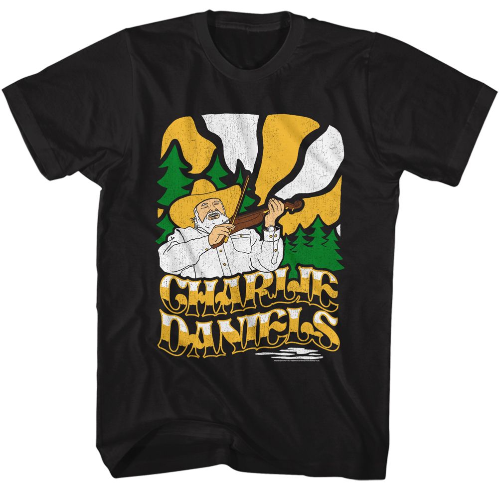 Charlie Daniels Band - Drawn Charlie - Short Sleeve - Adult - T-Shirt