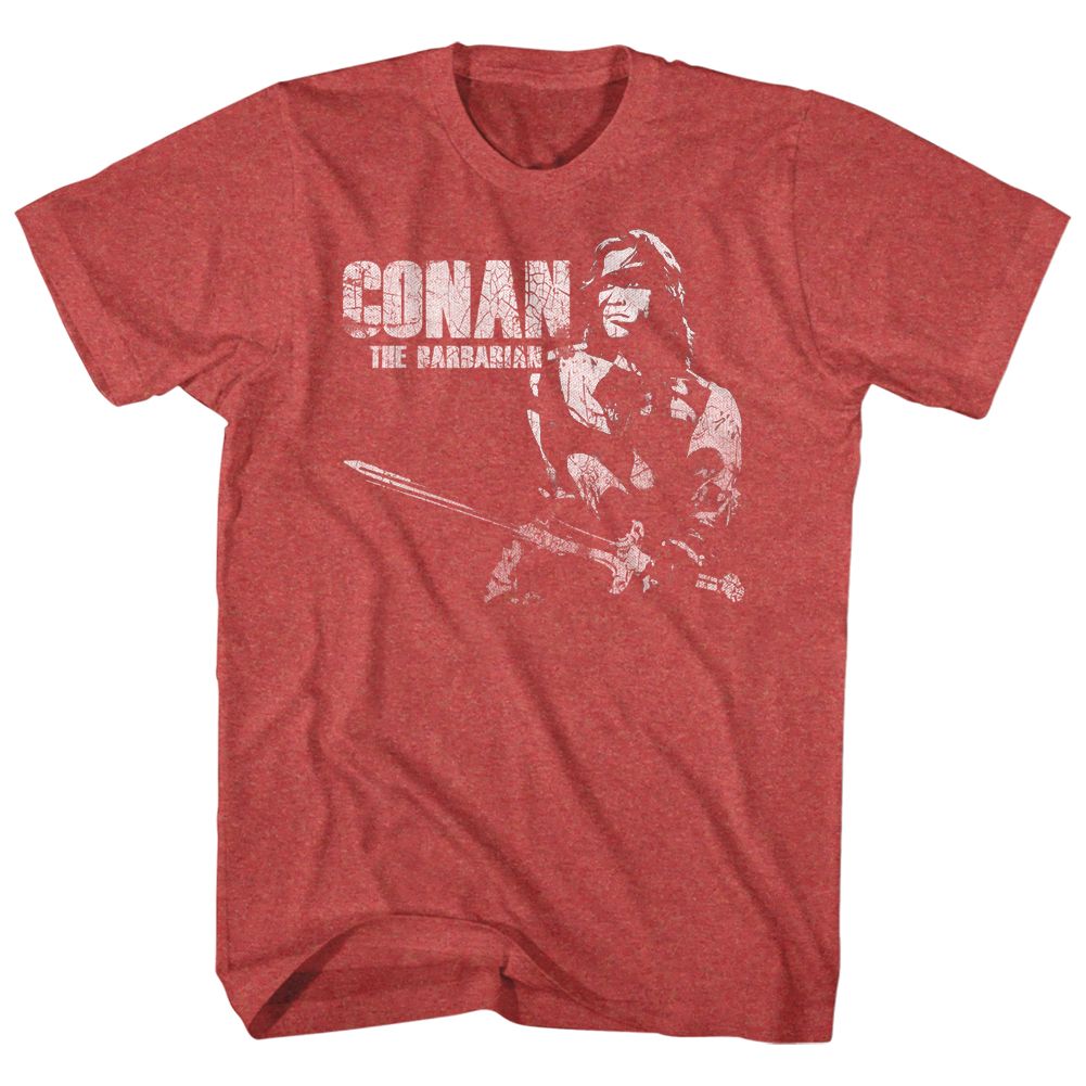 Conan - White - Short Sleeve - Heather - Adult - T-Shirt