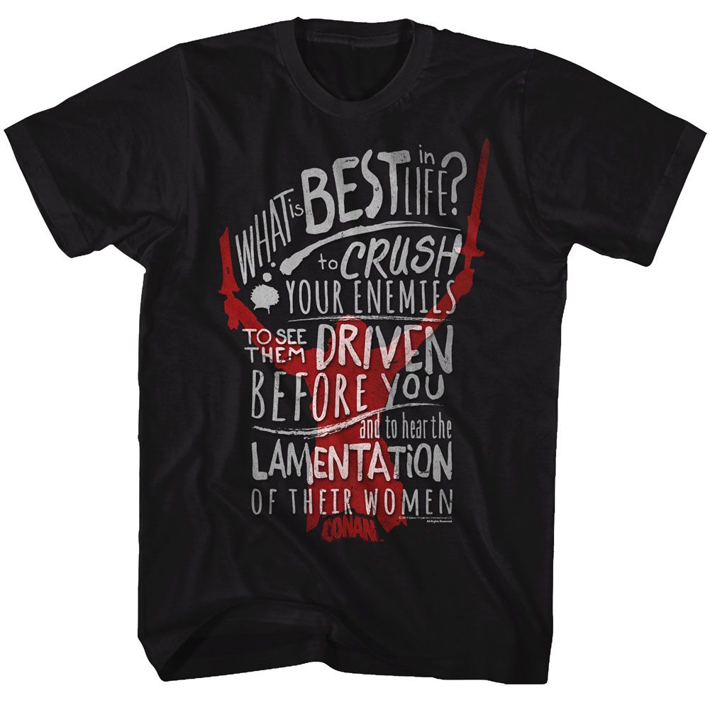 Conan - Crushing Is The Best - Short Sleeve - Adult - T-Shirt