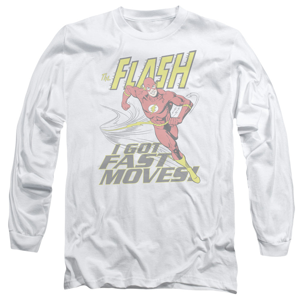 DC Comics - Flash - Fast Moves - Adult Long Sleeve T-Shirt
