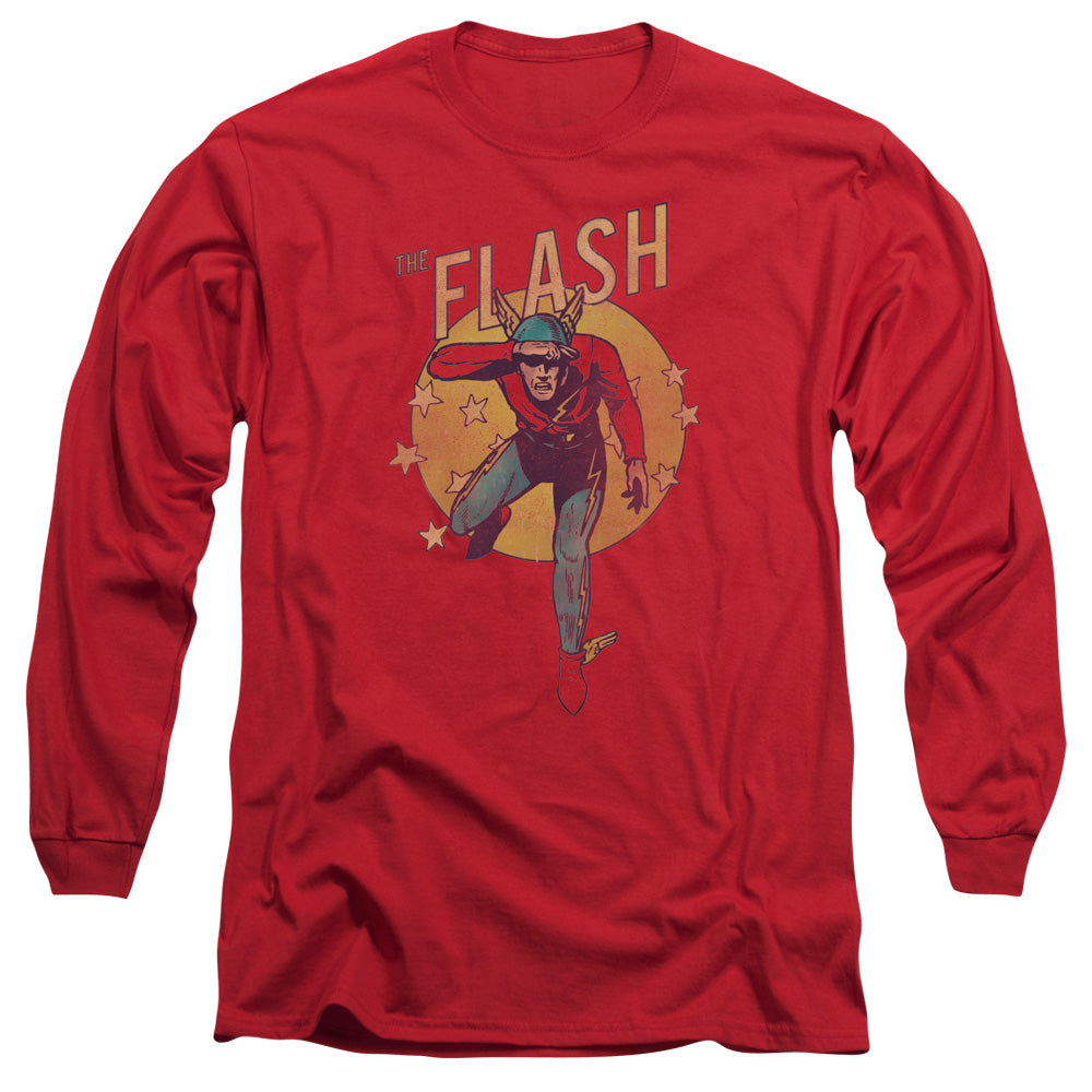 DC Comics - Flash - Circle & Stars - Adult Long Sleeve T-Shirt