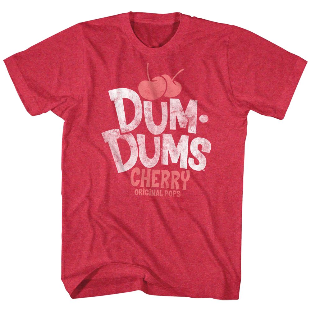 Dum Dums - Cherry - Short Sleeve - Heather - Adult - T-Shirt