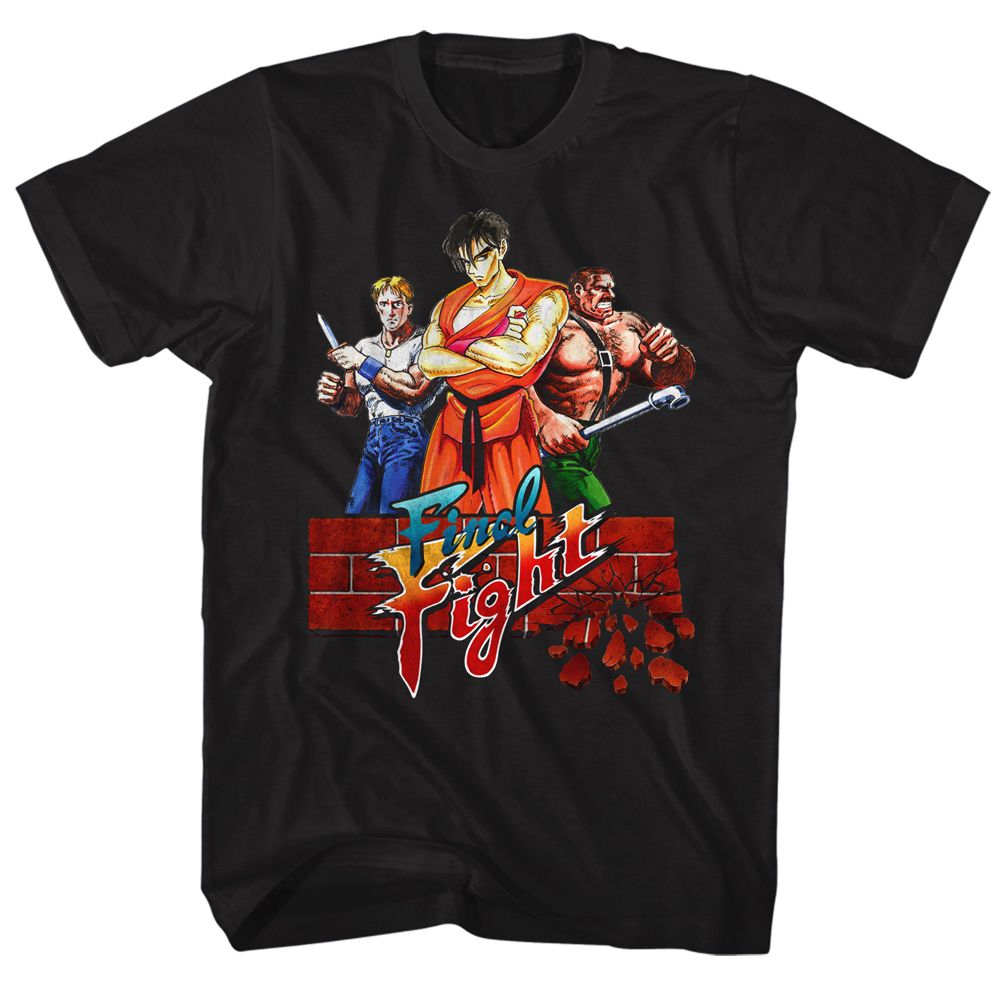 Final Fight - Gang Behind Wall - Short Sleeve - Adult - T-Shirt