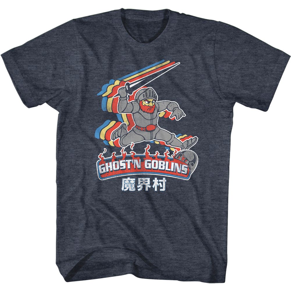 Ghost'N Goblins - Color Trail - Short Sleeve - Heather - Adult - T-Shirt