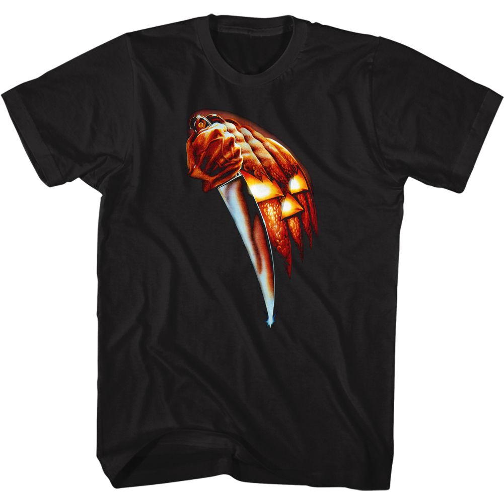 Halloween - Pumpkin Knife - Short Sleeve - Adult - T-Shirt
