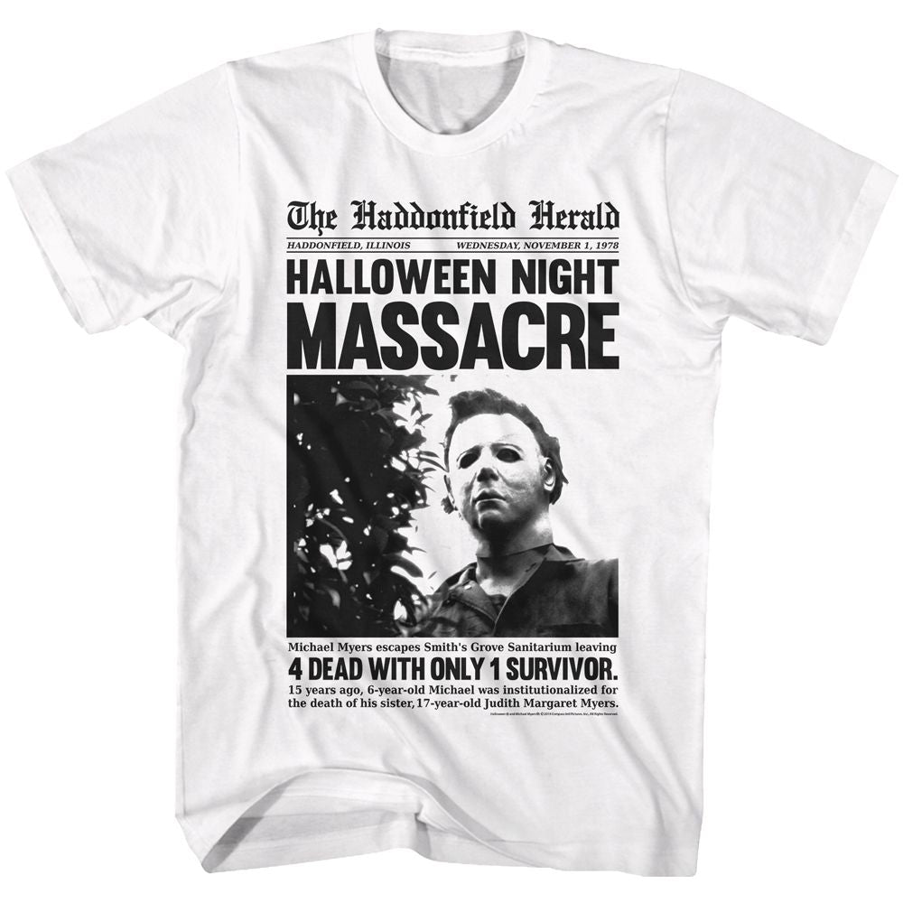 Halloween - Haddonfield Herald - Short Sleeve - Adult - T-Shirt