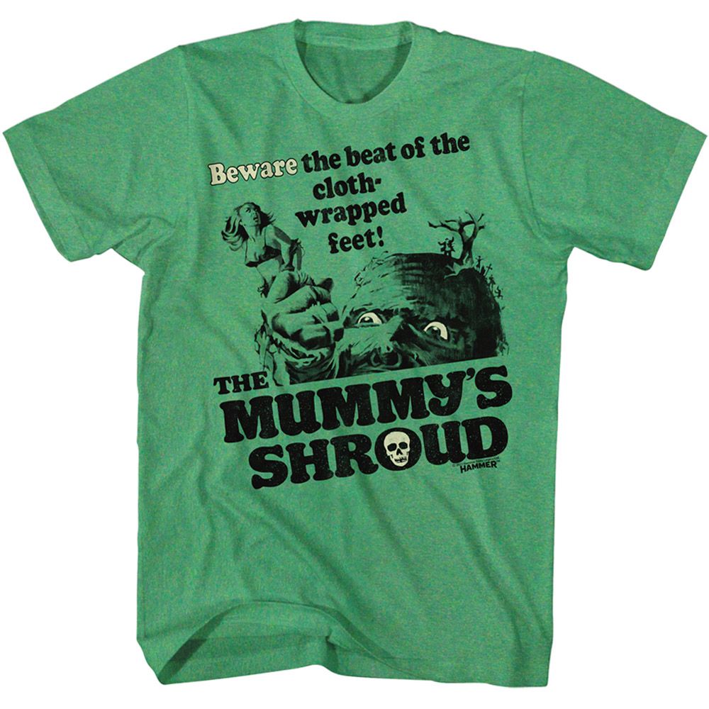 Hammer Horror - Mummys Shroud - Short Sleeve - Heather - Adult - T-Shirt