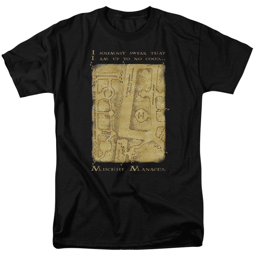 Harry Potter - Marauders Map Interior Words - Adult T-Shirt