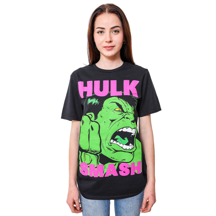 Marvel Comics Hulk Halftone Face Adult Unisex Fitted T-Shirt