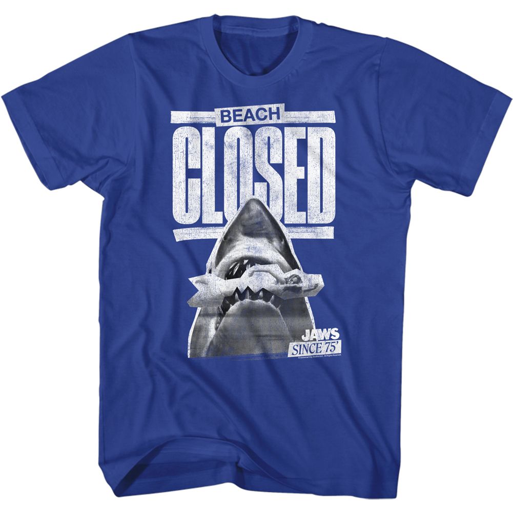 Jaws - Beach Closed - Short Sleeve - Adult - T-Shirt