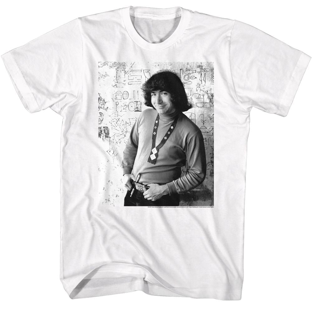 Jerry Garcia - Black & White Wall Drawings - Short Sleeve - Adult - T-Shirt