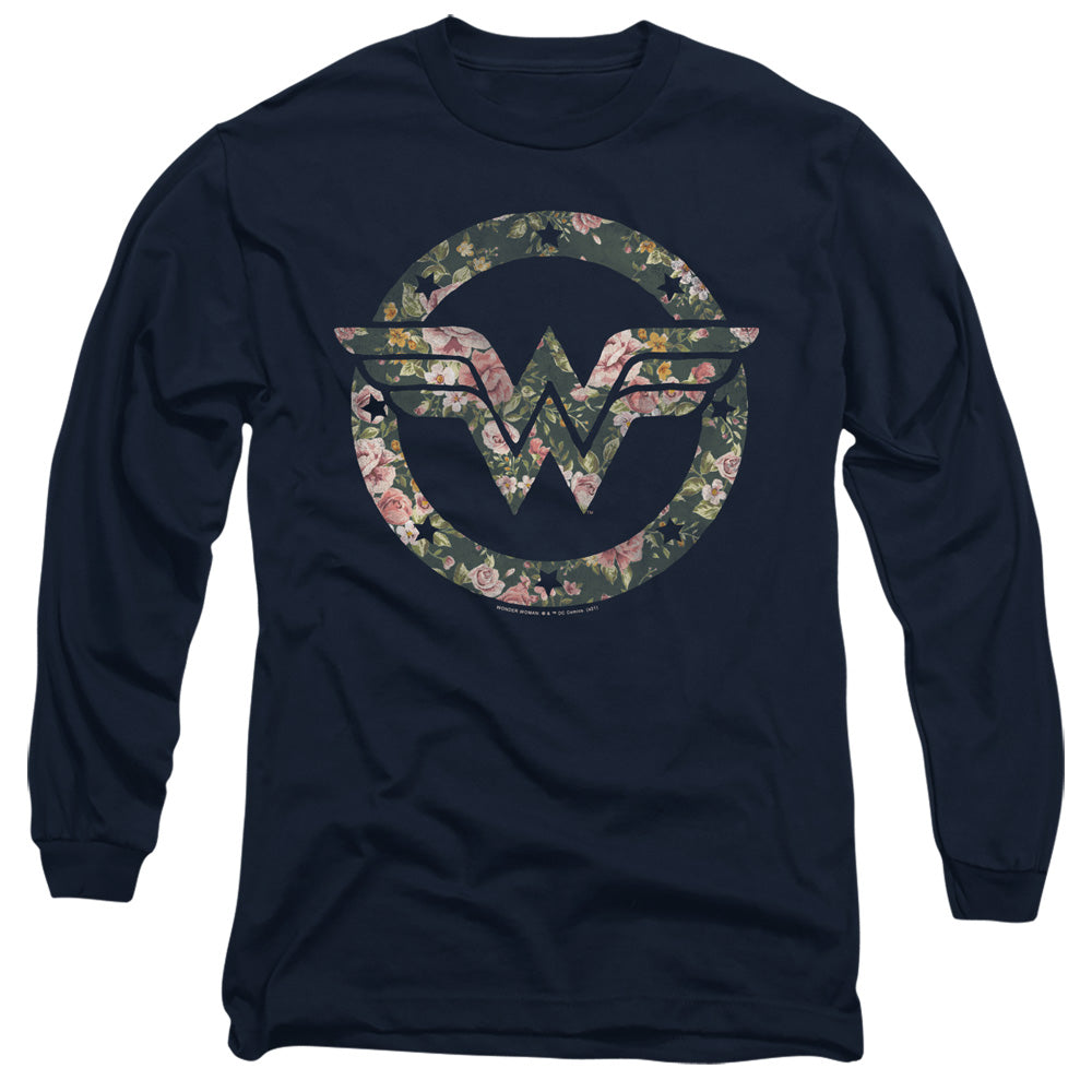 DC Comics - Wonder Woman - Floral Logo - Adult Long Sleeve T-Shirt