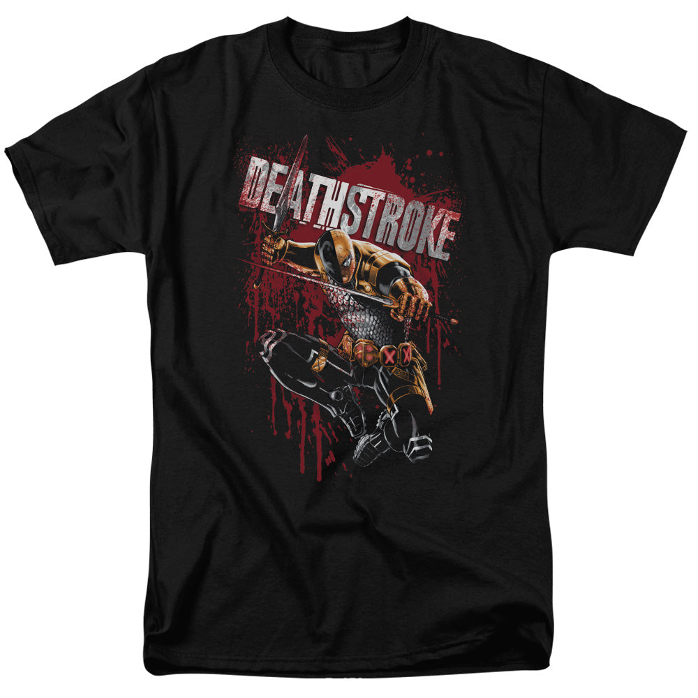 DC Comics - Justice League - Deathstroke Blood Splattered - Adult T-Shirt