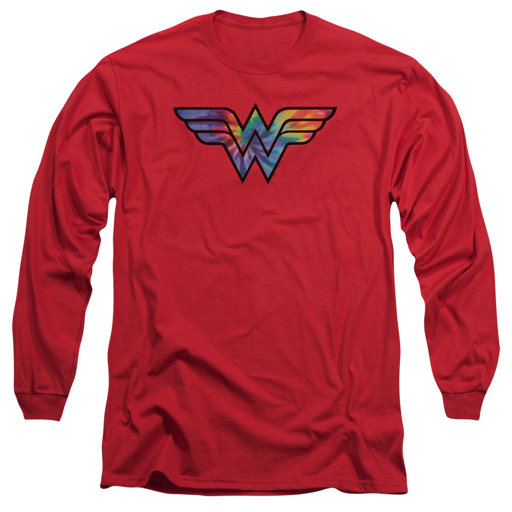 DC Comics - Wonder Woman - Tie Dye Logo - Adult Long Sleeve T-Shirt