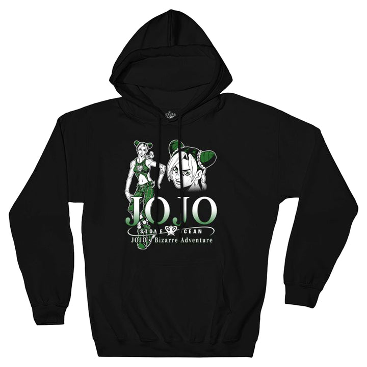 JoJo's Bizarre Adventure Jolyne Cujoh Green & White - Front & Back Print - Licensed Adult Hoodie