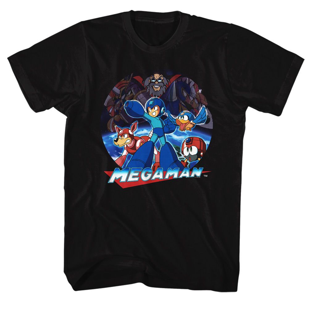 Mega Man - Collage - Short Sleeve - Adult - T-Shirt
