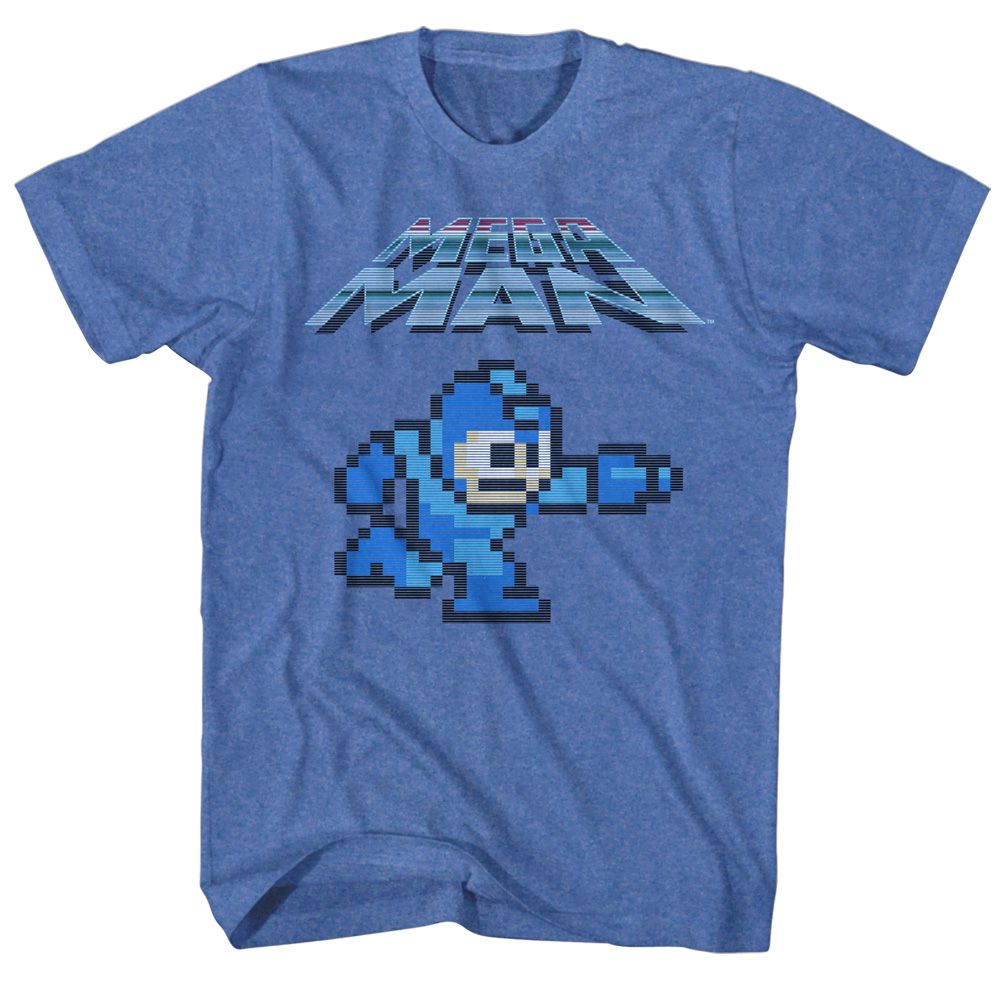 Mega Man - Mega Gunner - Short Sleeve - Heather - Adult - T-Shirt