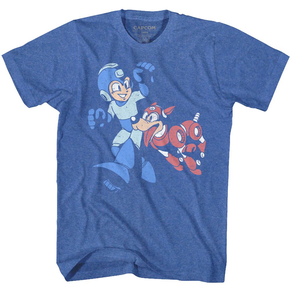 Mega Man - Lets Goooo - Short Sleeve - Heather - Adult - T-Shirt