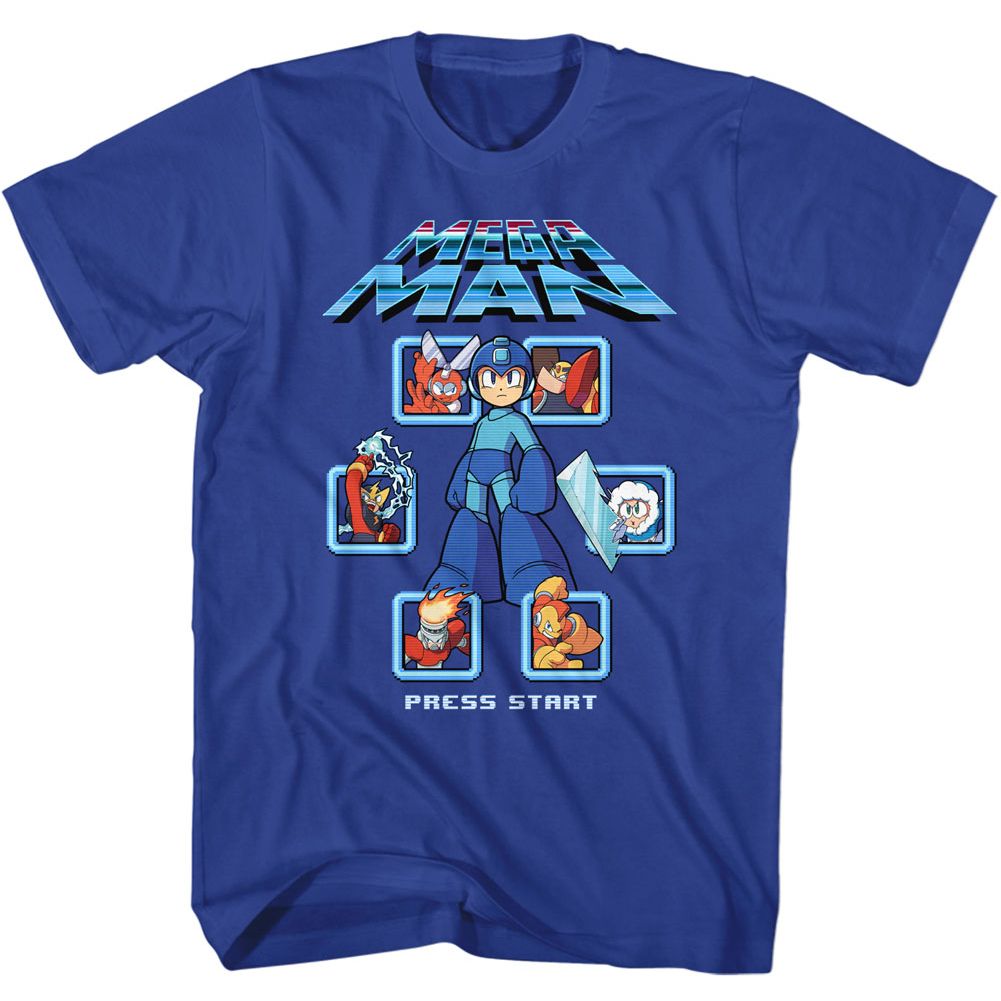 Mega Man - MM1 Select Screen Remix - Short Sleeve - Adult - T-Shirt