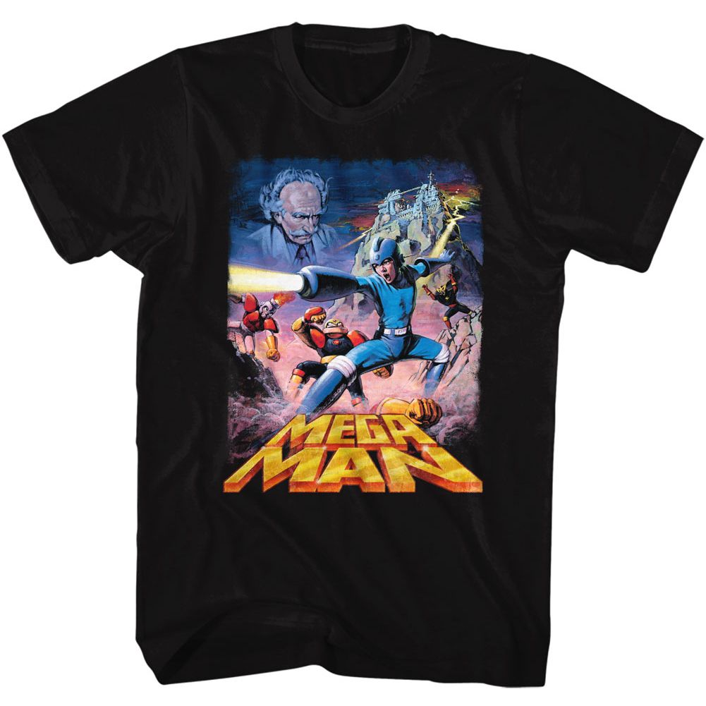 Mega Man - Postery Megaman - Short Sleeve - Adult - T-Shirt