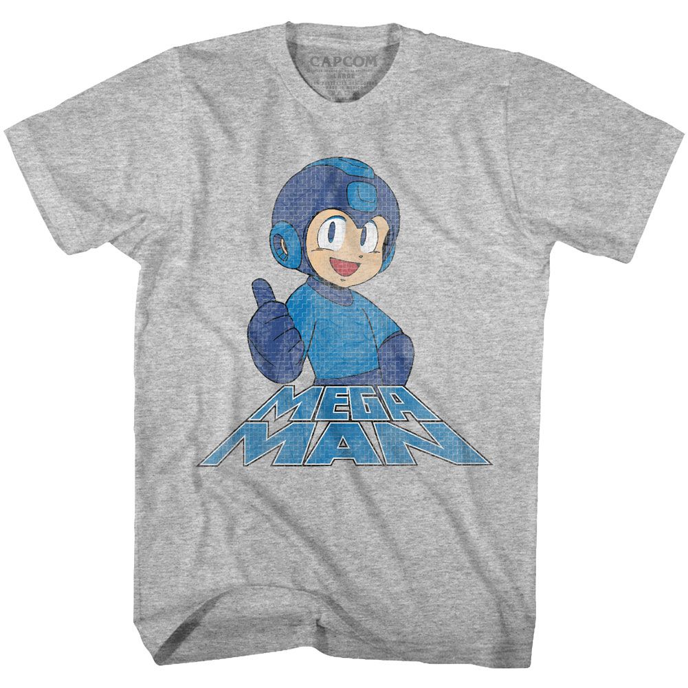 Mega Man - Right On - Short Sleeve - Heather - Adult - T-Shirt