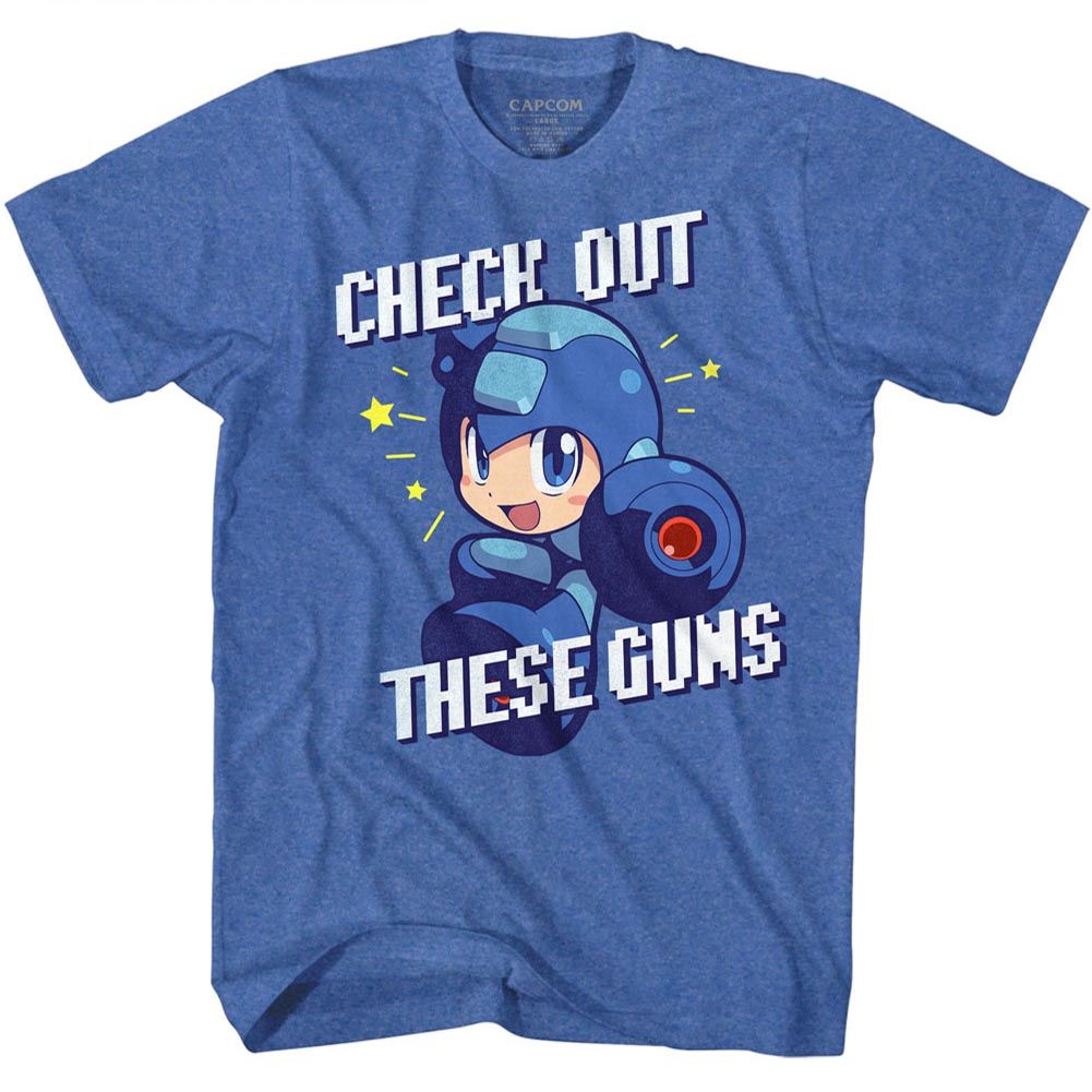 Mega Man - Check It Out - Short Sleeve - Heather - Adult - T-Shirt