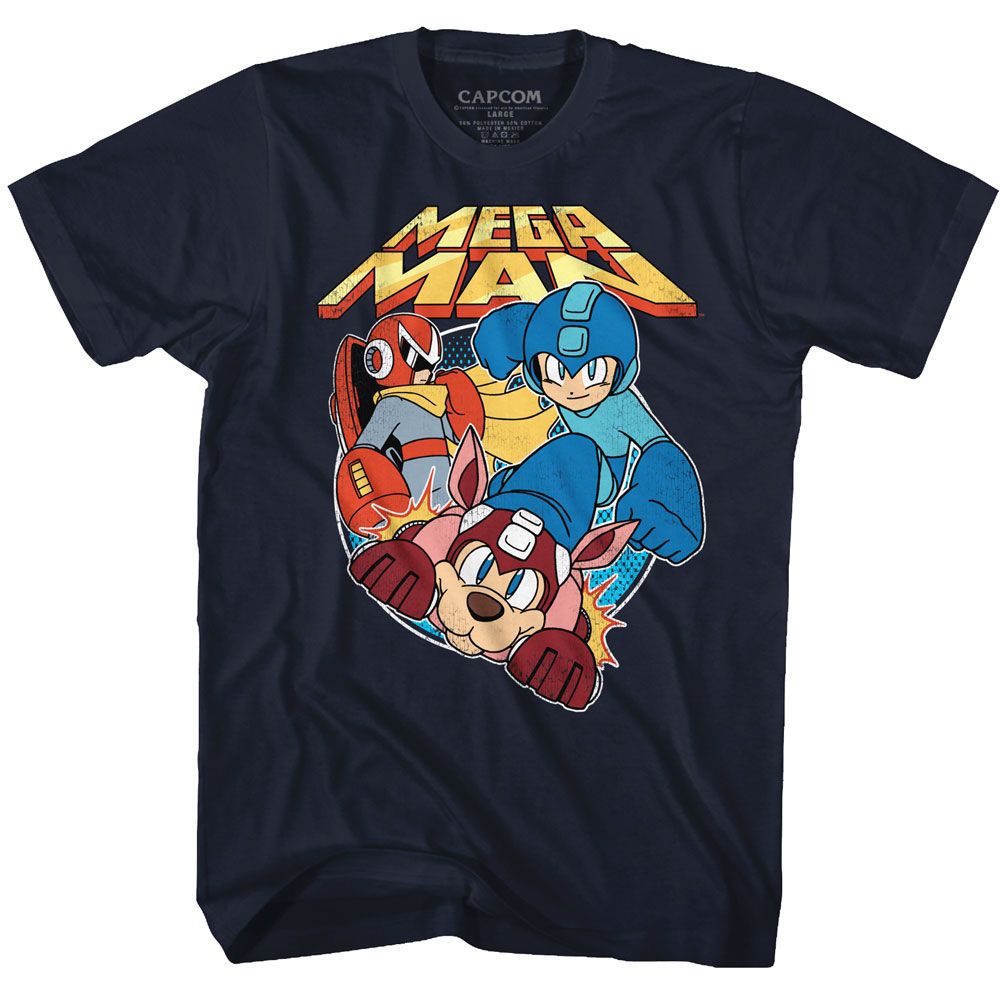 Mega Man - Flat Colors - Short Sleeve - Adult - T-Shirt