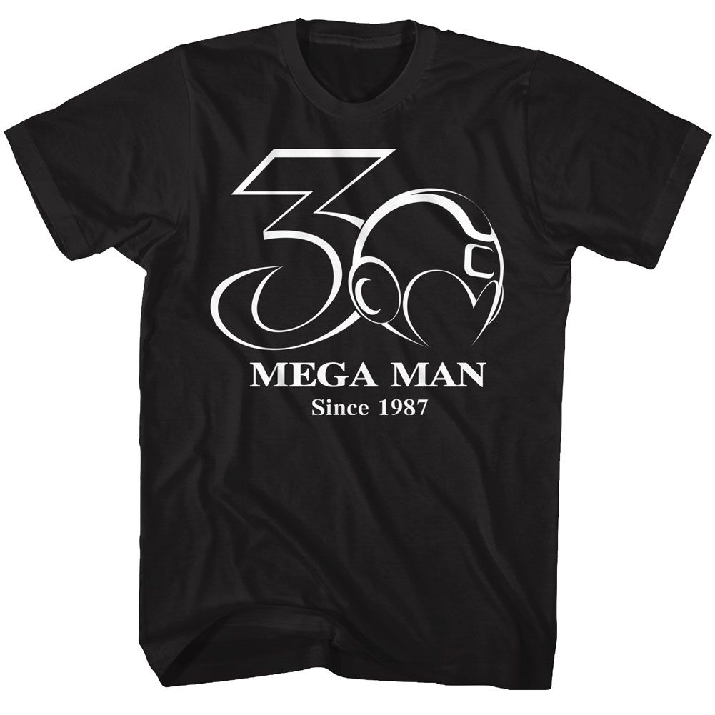 Mega Man - 30th Black & White - Short Sleeve - Adult - T-Shirt