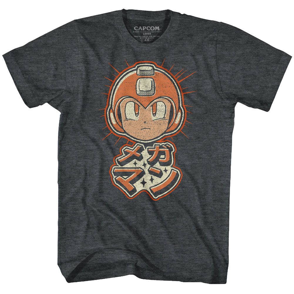Mega Man - Mega Retro - Short Sleeve - Heather - Adult - T-Shirt