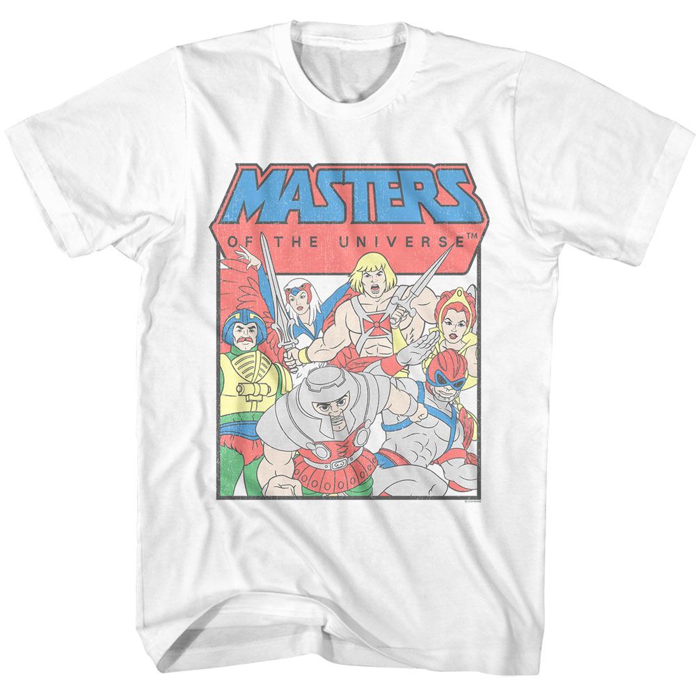 Masters Of The Universe Good Guys White Solid Adult Short Sleeve T-Shirt