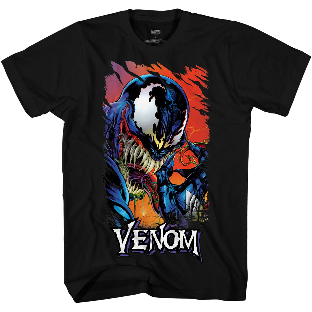 Marvel Venom Tongue Spider-Man Villain Comic Book Adult T-Shirt